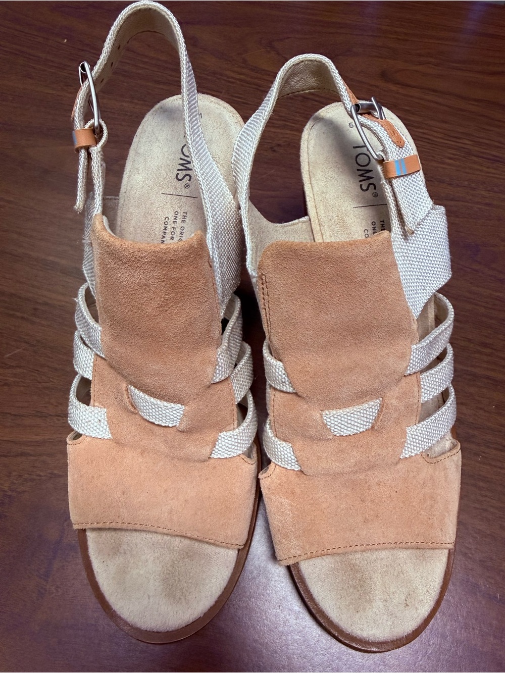 Toms Women’s Majorca Woven Suede Leather Sandals - size 9